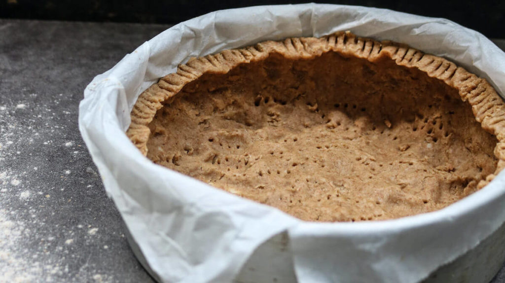 Step 2 is to make the pumpkin pie crust