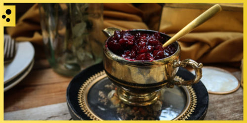 Featured post image for recipe on keto cranberry sauce