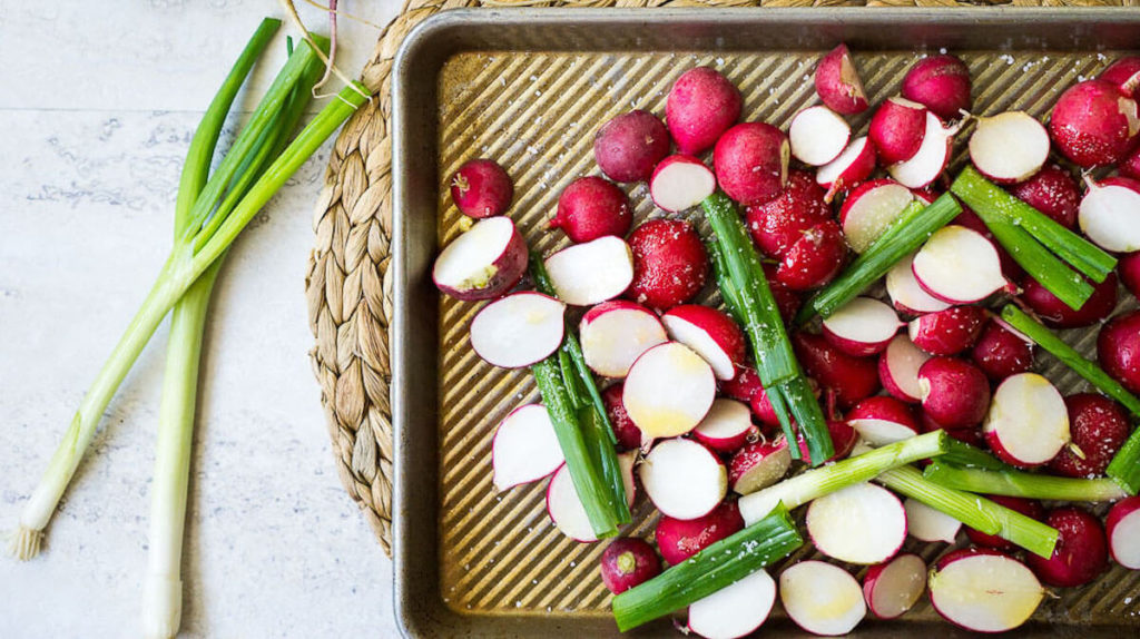 Step 1 – roast the radishes